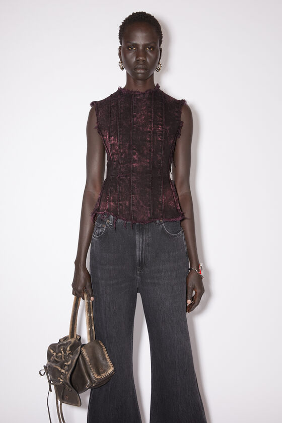Acne Studios Jeans Sleeveless Vest In Black