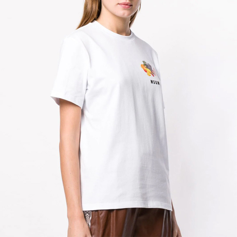 Msgm Logo T-shirt In White