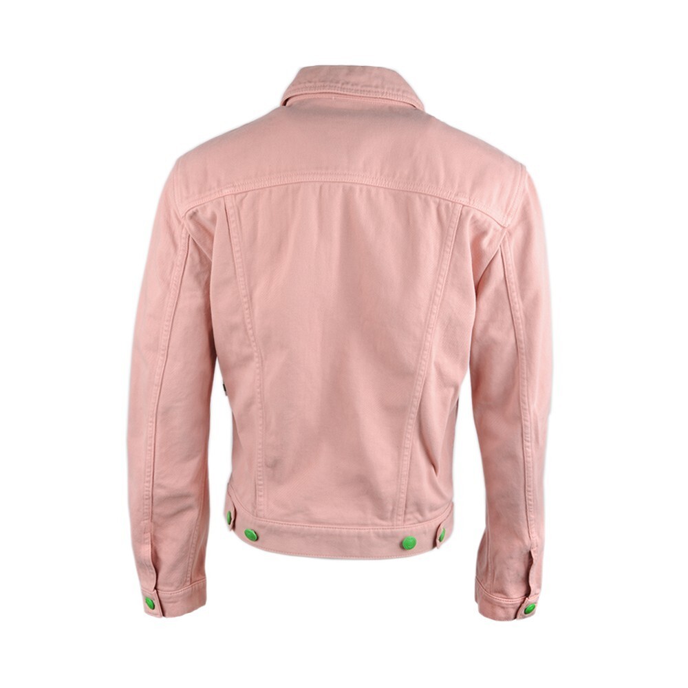 Gcds Logo Denim Jacket In Pink