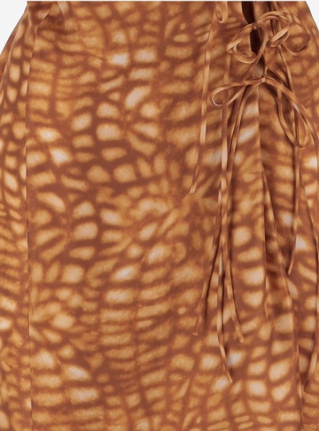Dries Van Noten Strap-up Dress In Brown