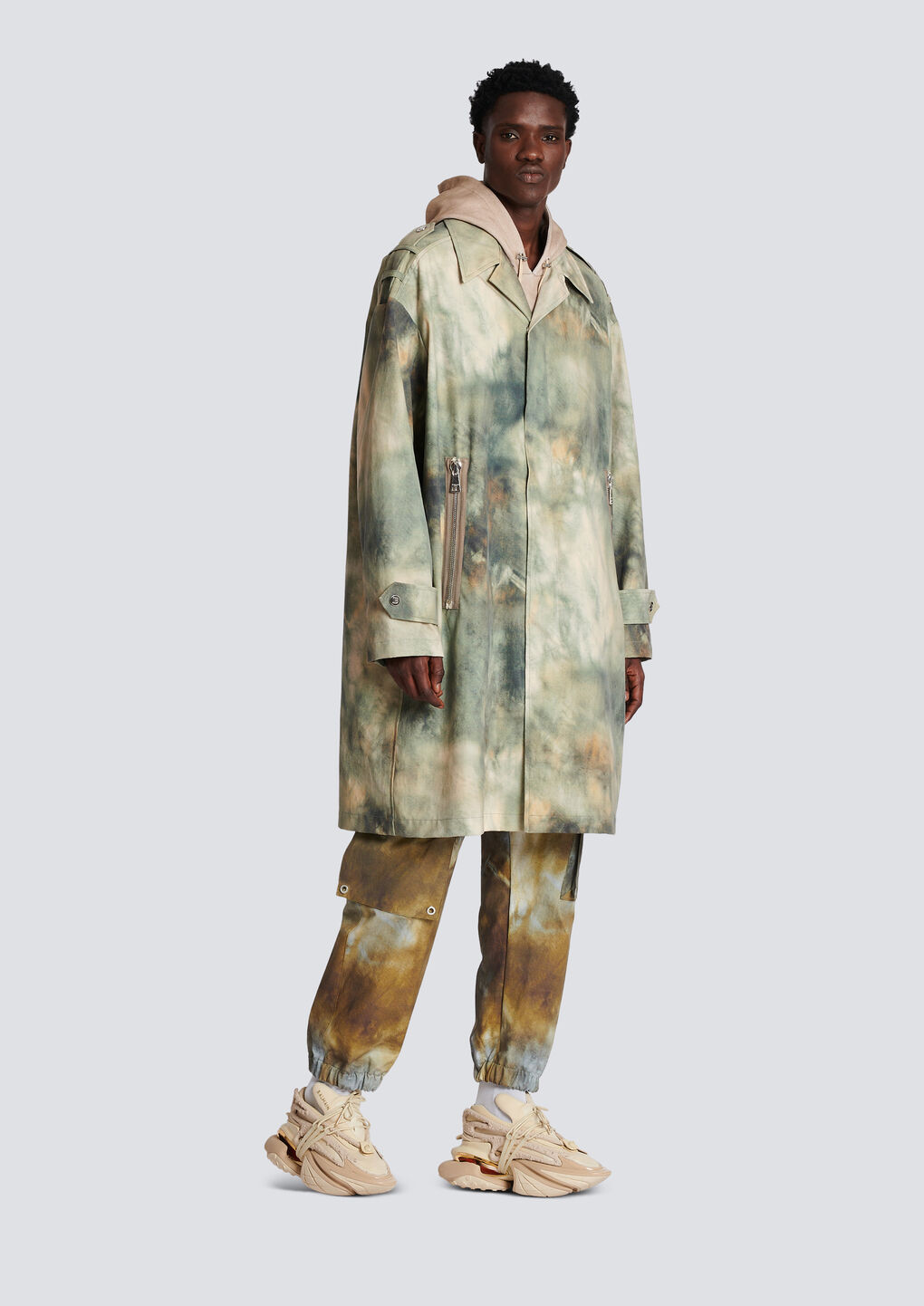 Balmain Dyed-effect Jacket In Nude