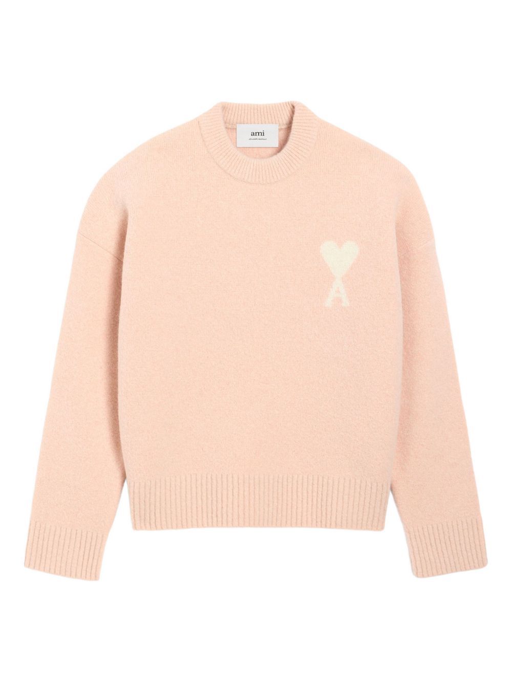 Ami Alexandre Mattiussi Ami De Caur Alpaca And Wool-blend Sweater In Pink
