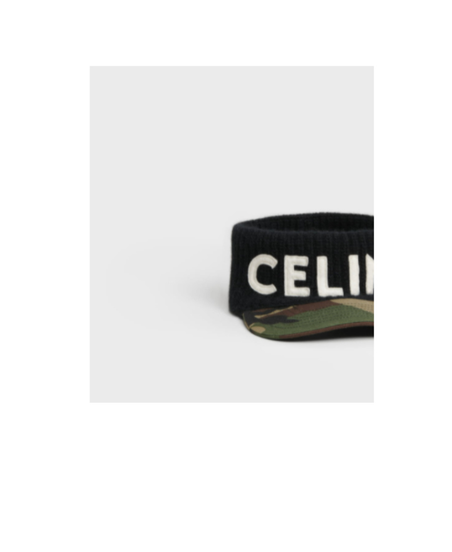 Celine Logo Hat In Black