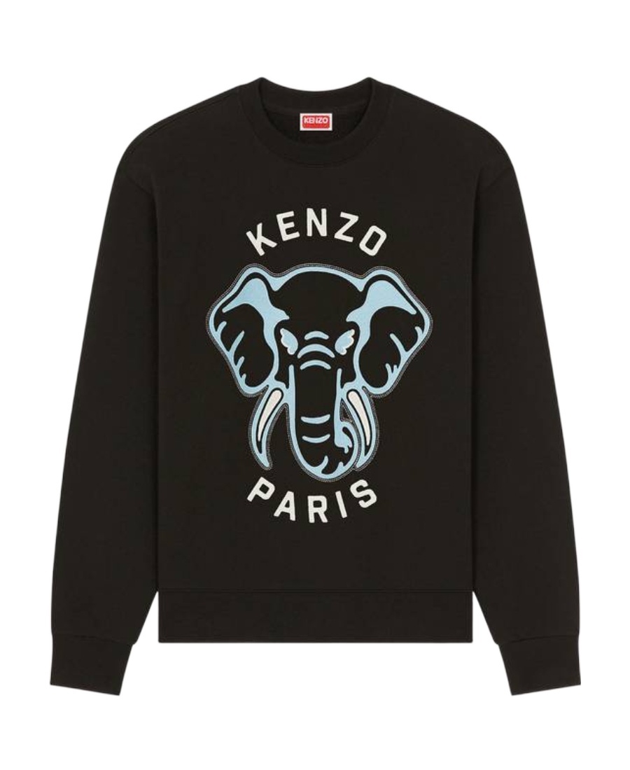Kenzo Varsity Jungle Embroidered Sweatshirt In Black