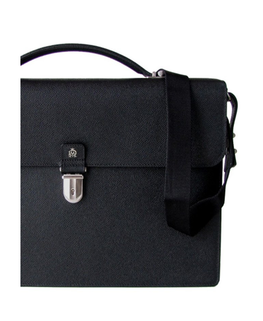 DUNHILL BLACK LOGO HANDBAG 