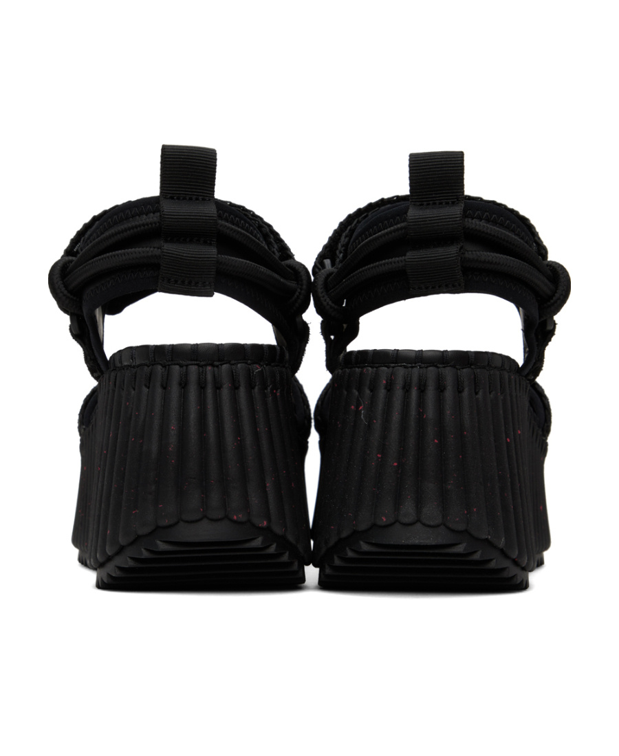 Chloé + Net Sustain Nama Suede And Leather Platform Sandals In Black