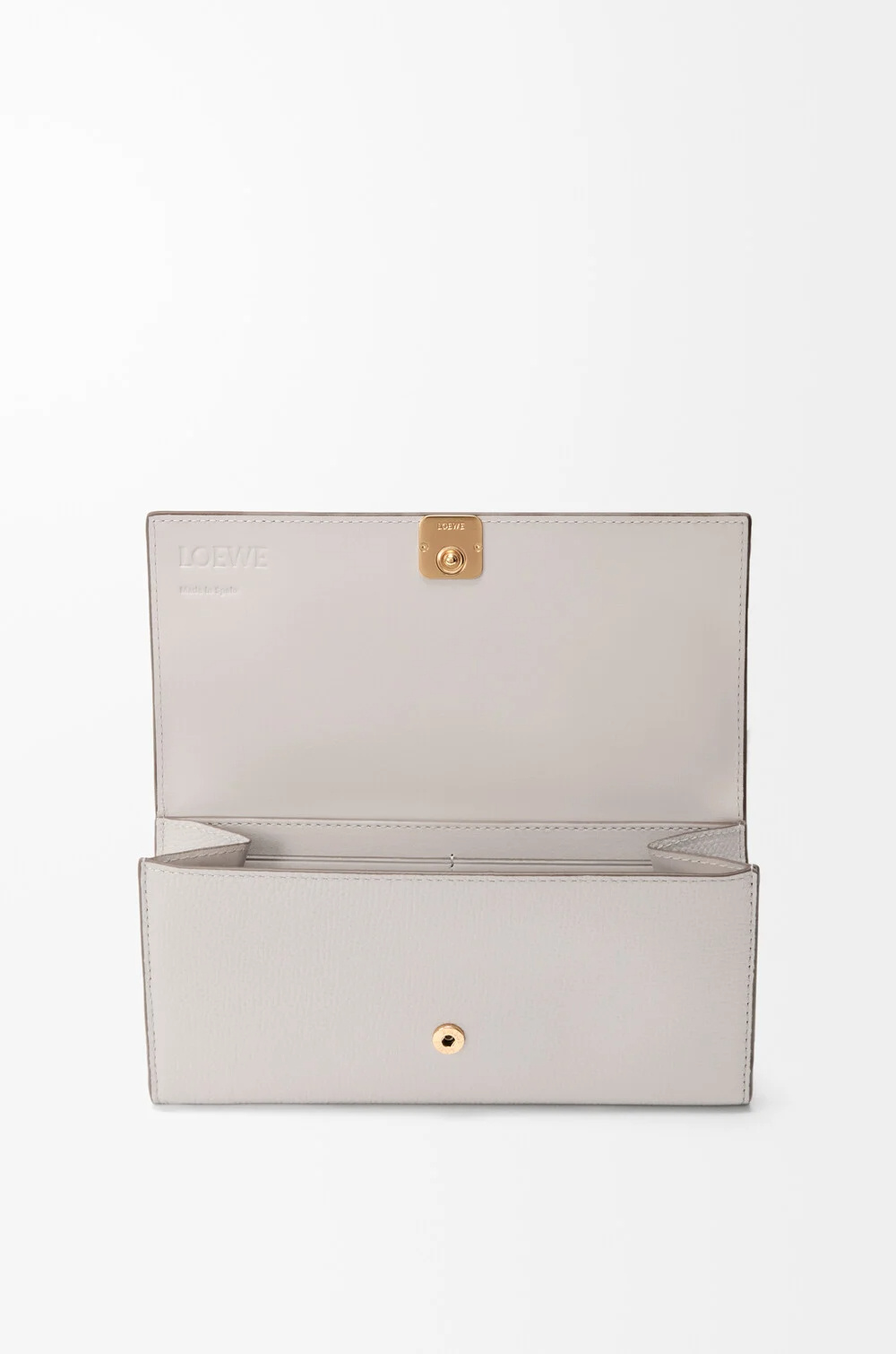 Loewe Anagram Continental Wallet In Pebble Grained Calfskin In Gray