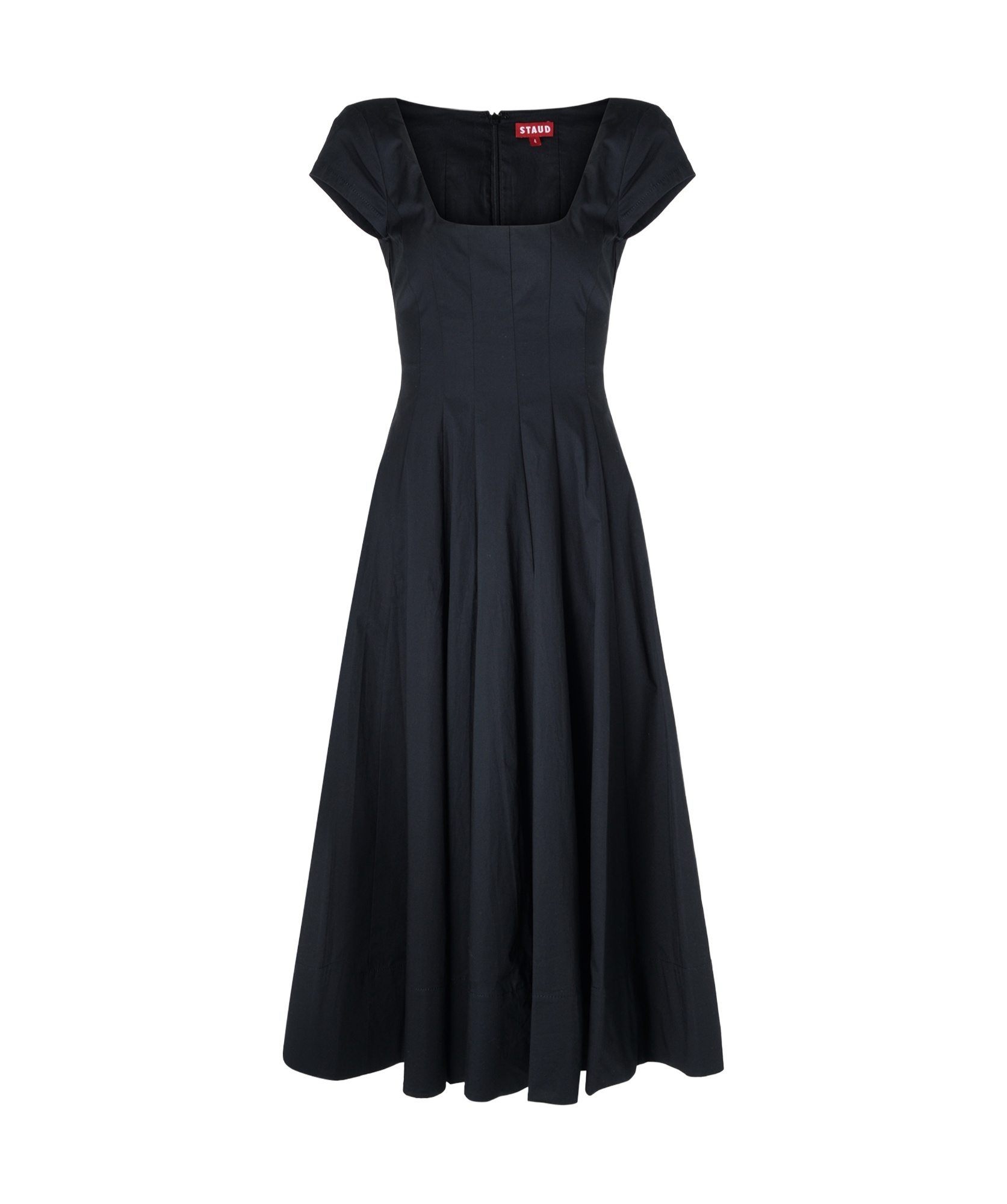 Staud Square Neck Dress In Black