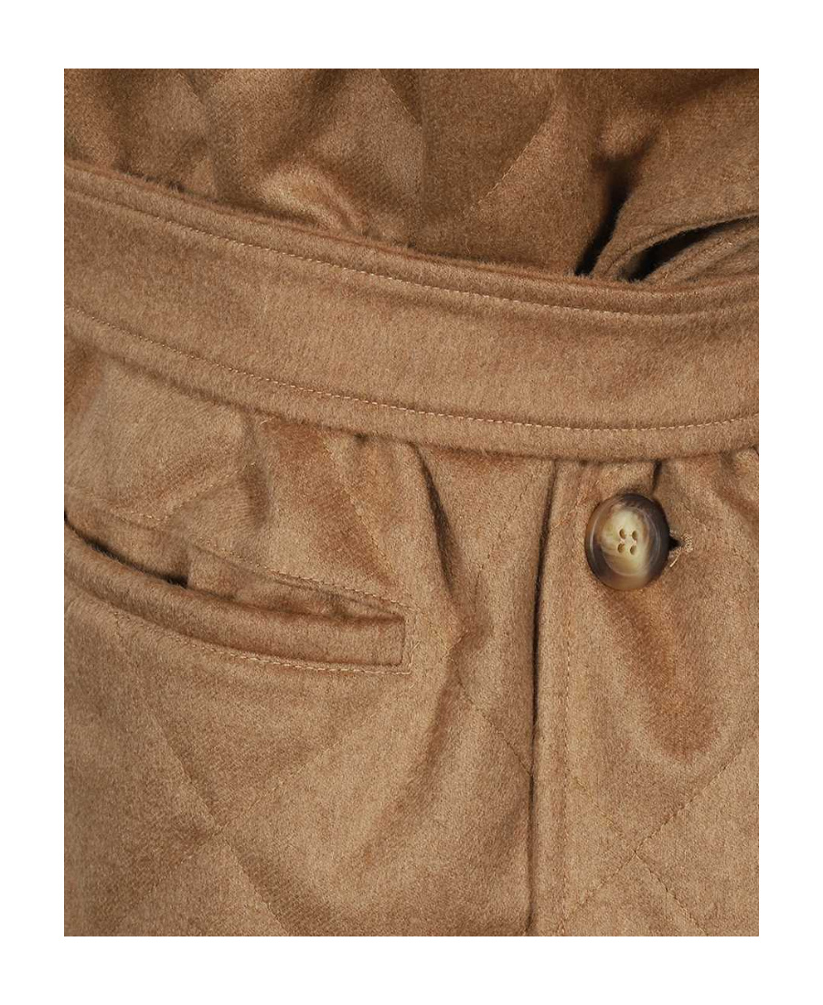 Max Mara Straddle Short-sleeved Coat In Brown