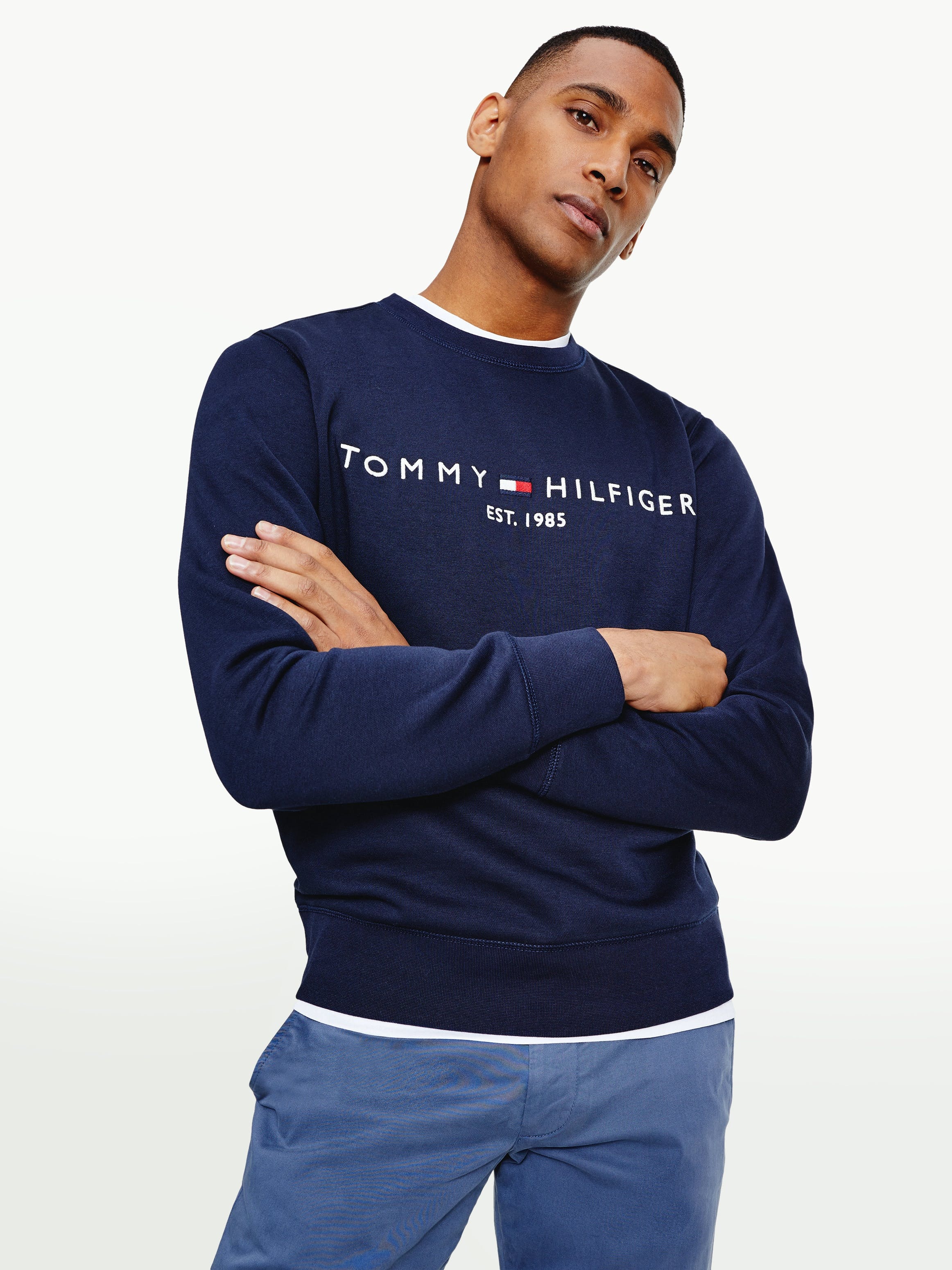 Tommy Hilfiger Logo Sweatshirt In Black
