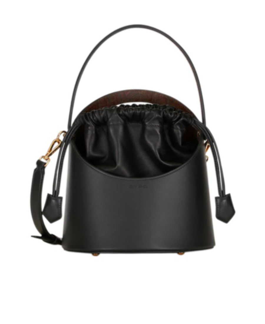 Etro Saturno Bucket Bag In Black