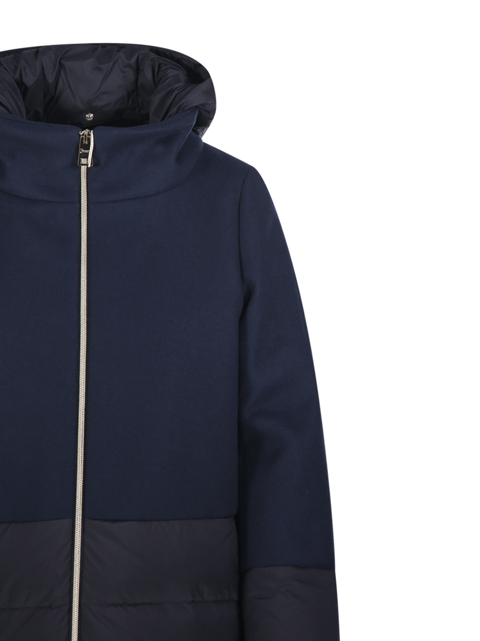 Herno Hooded Longline Quilted Down Jacket In Black