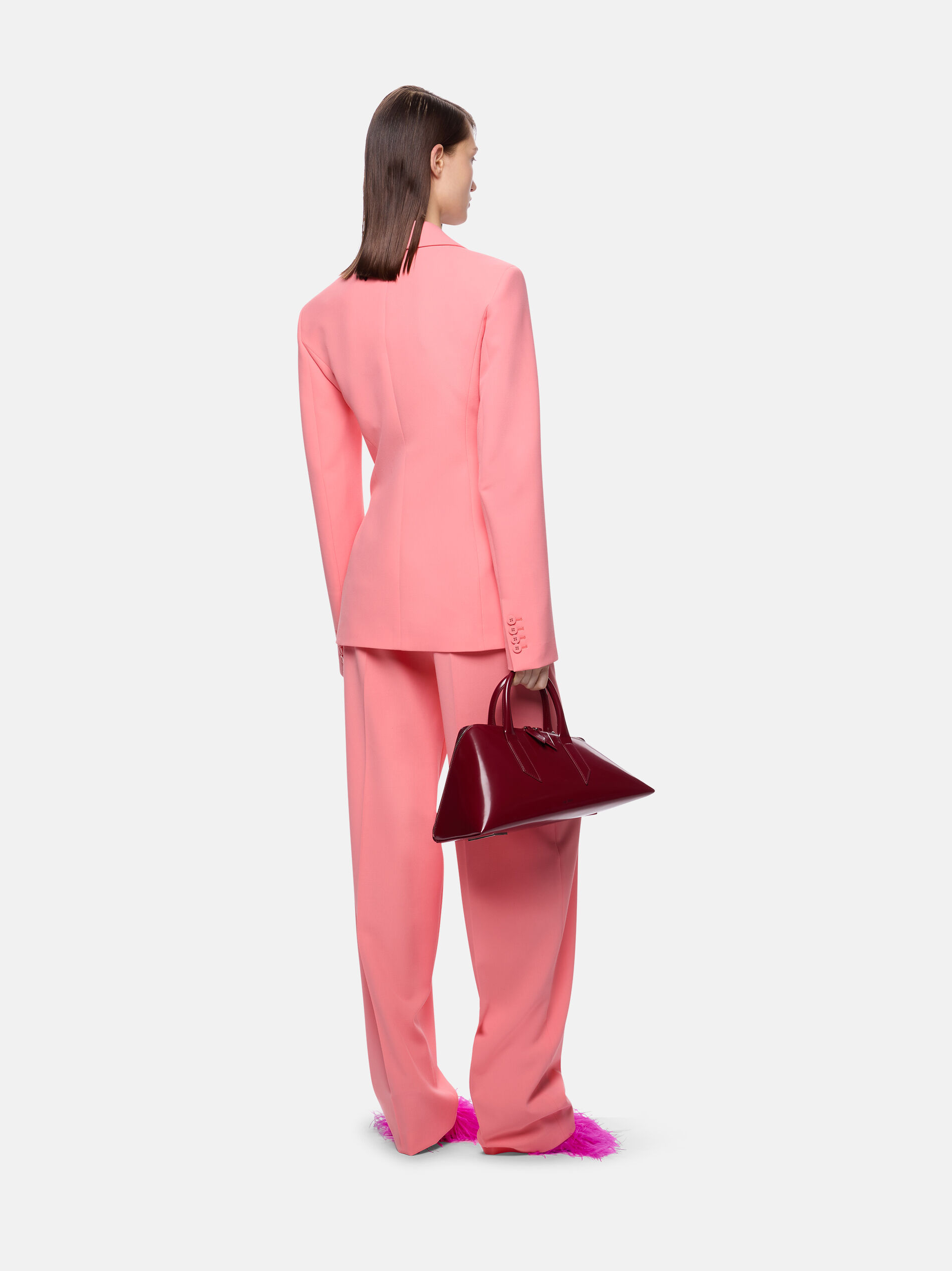 Attico Jagger Tapered Trousers In Pink