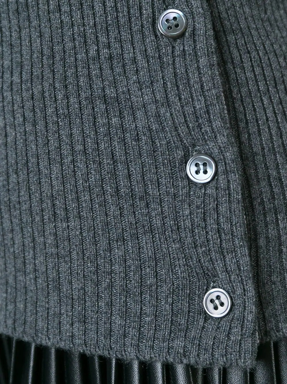 Thom Browne Sleeveless Crew Neck Shell Top With 4-bar Stripe In Medium Grey Cashmere