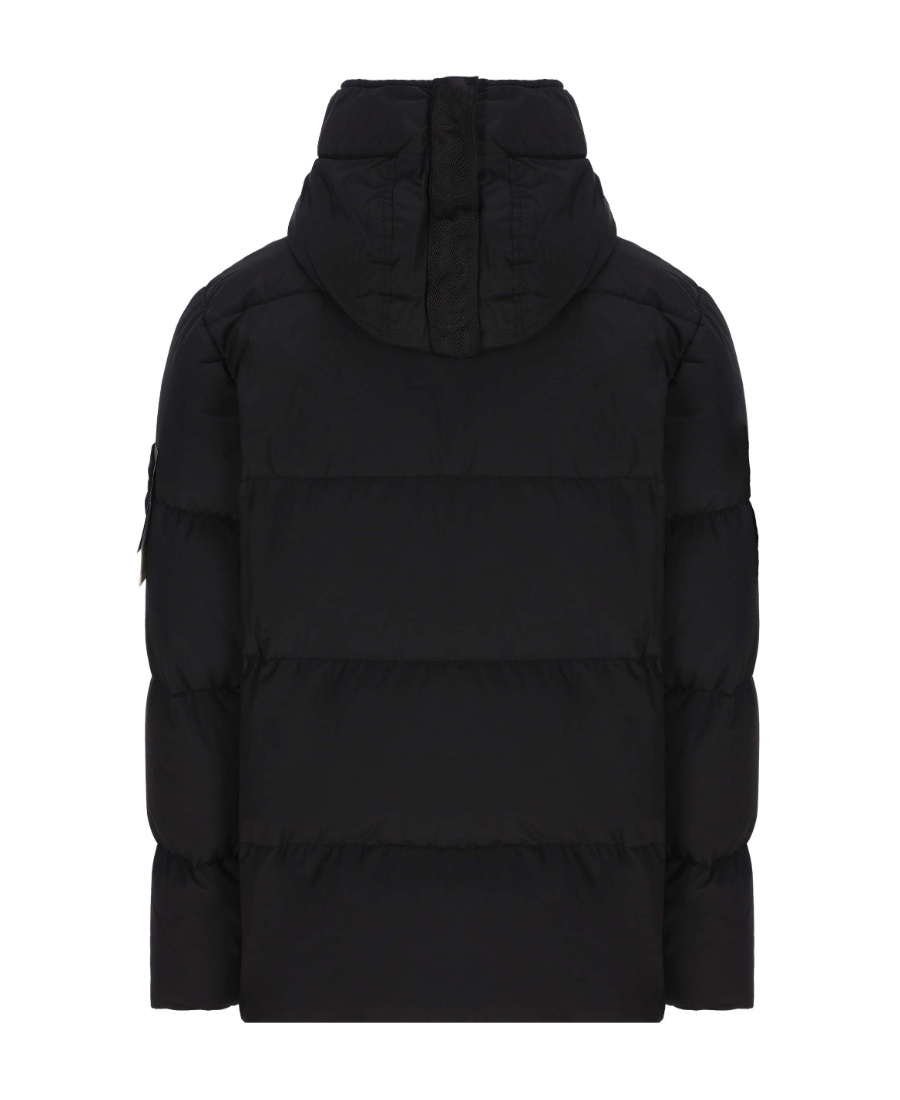 Stone Island Compass-patch Puffer Jacket In Black
