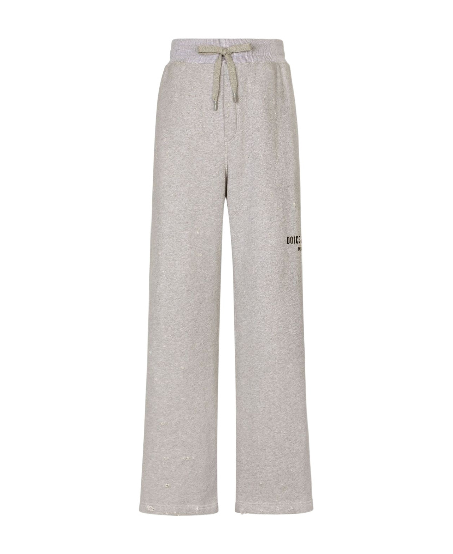 Dolce & Gabbana Logo Print Track Pants In Gray