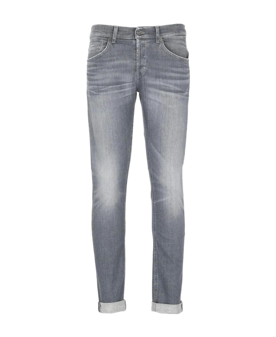 Dondup Black Slim Fit Jeans In Gray