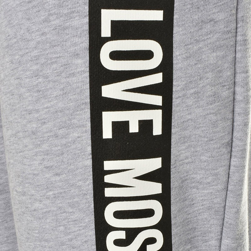 Moschino Logo Pattern Sweatpants In Gray
