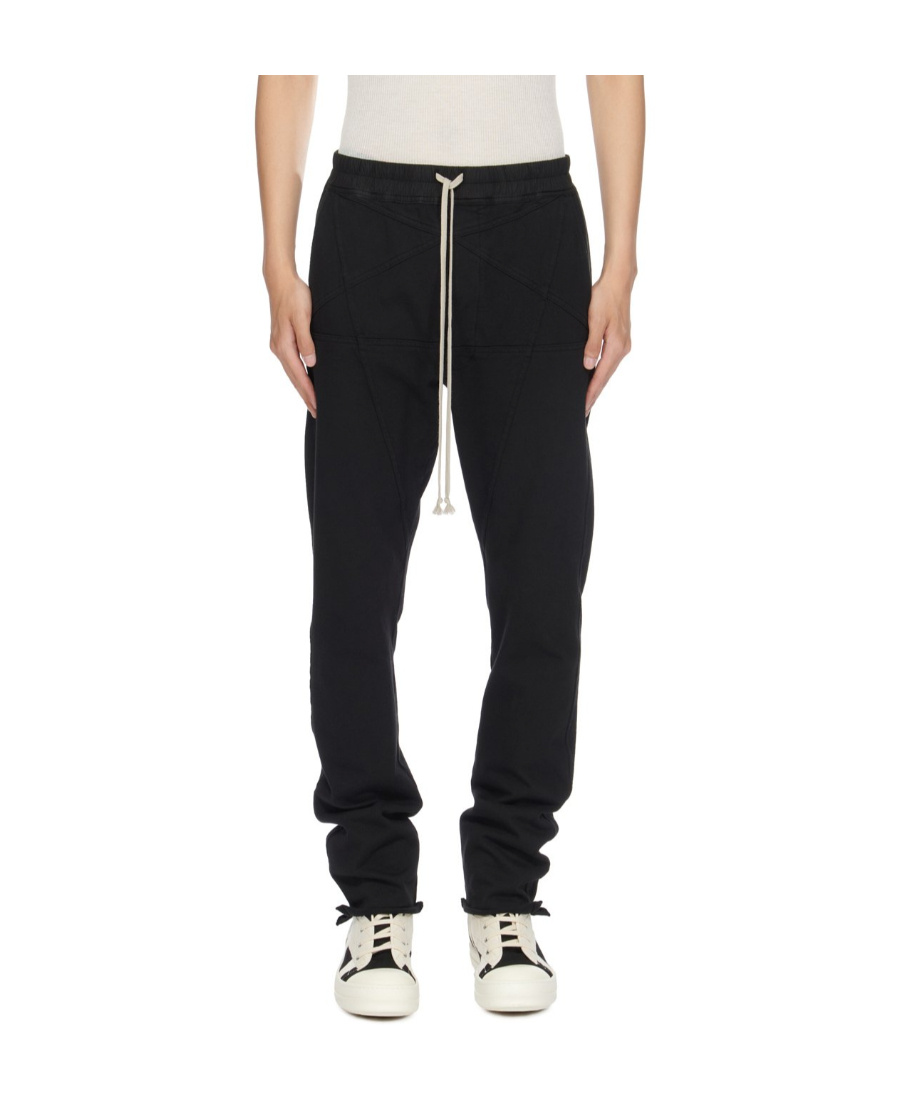 Rick Owens Drkshdw Drawstring Straight-leg Track Pants In Black