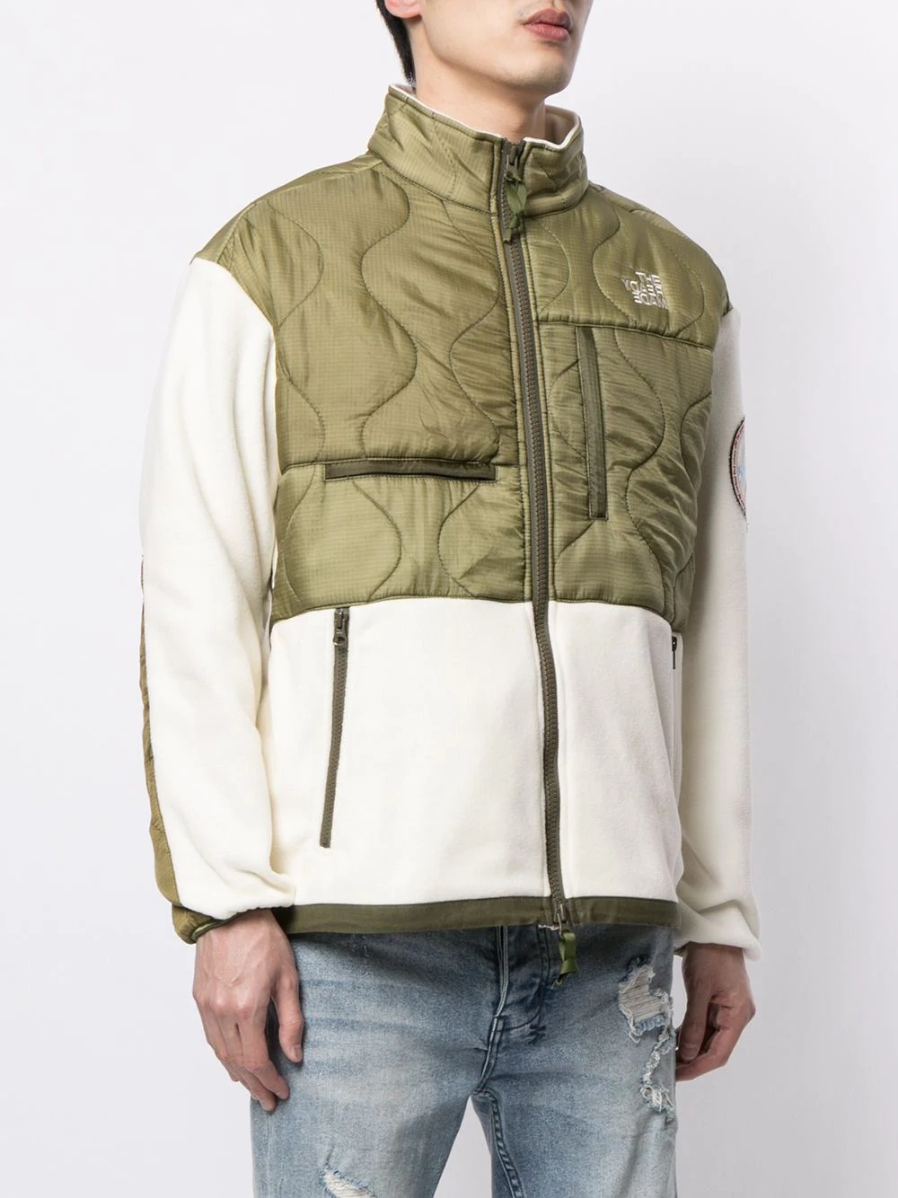 Readymade Quilted Panelled Jacket In White