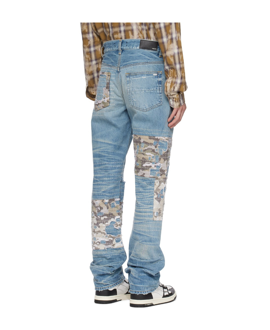 Amiri Indigo Camo Boro Jeans In Blue