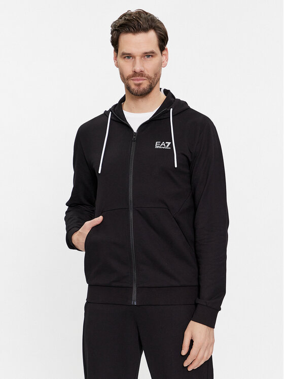 Ea7 Logo Logo Sports Suit In Black