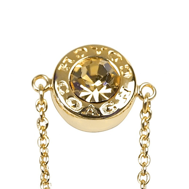 Shop Coach Logo Detail Bracelet In Yellow