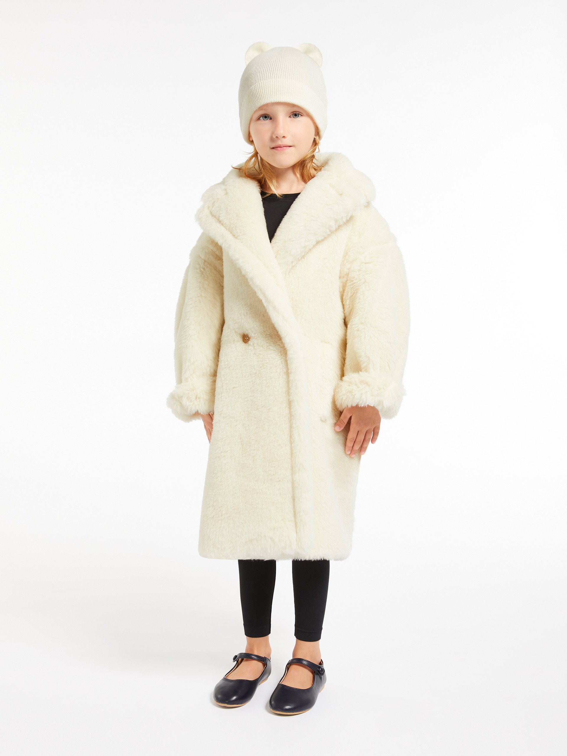 Max Mara Double-breasted Wool Coat In White