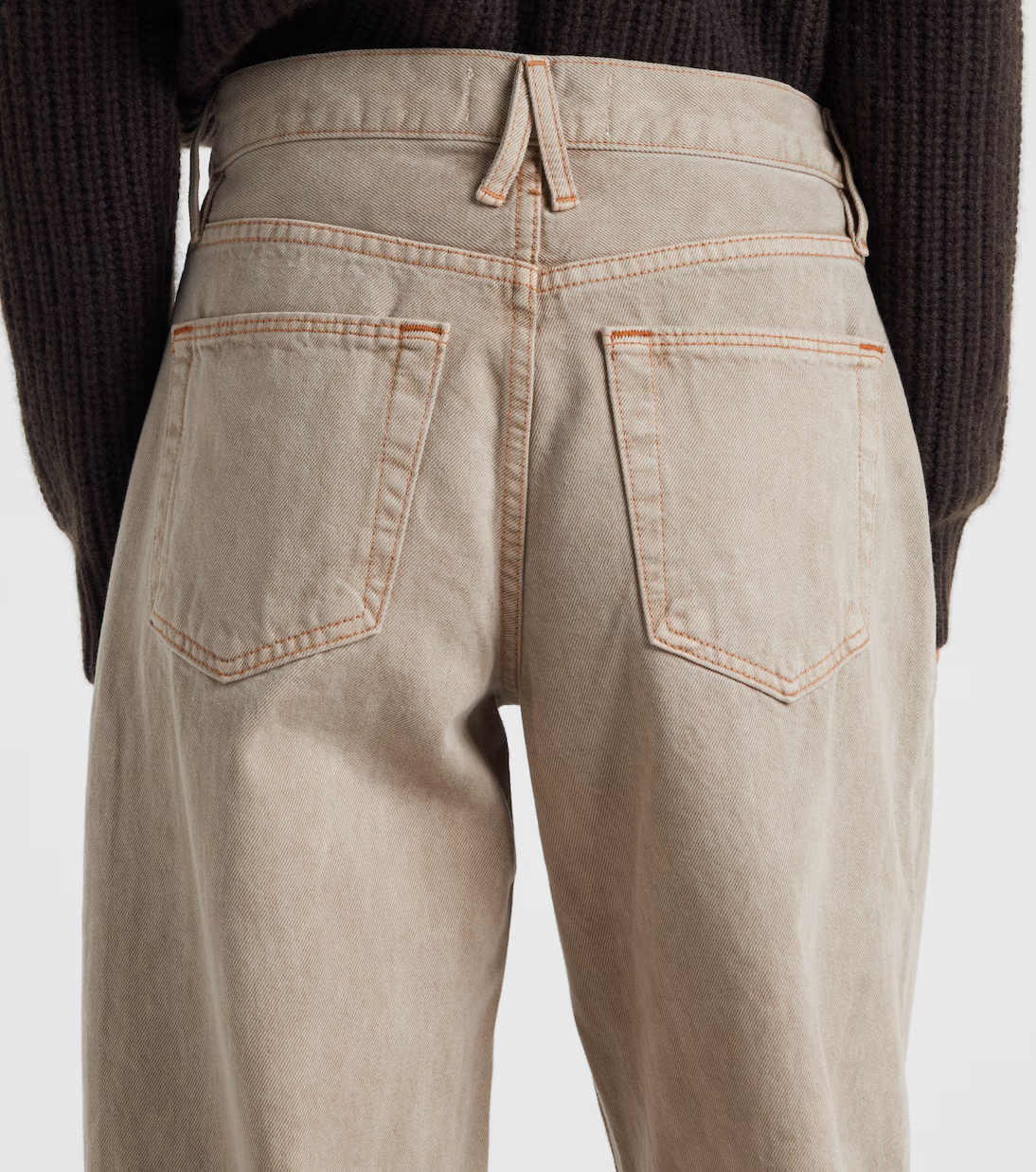 Slvrlake Wide-leg Denim Trousers In Brown