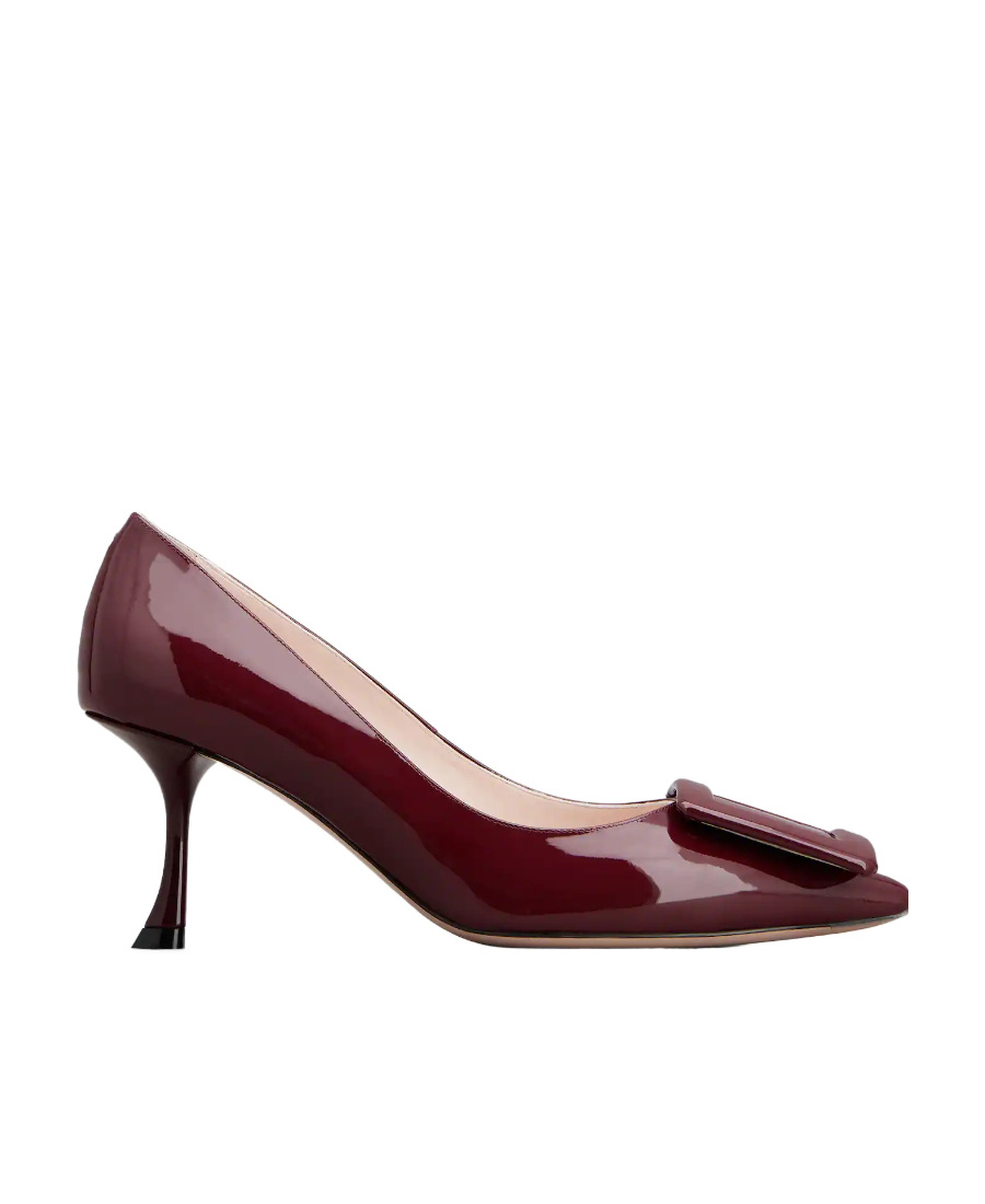 Roger Vivier Viv' In The City Heels In Burgundy