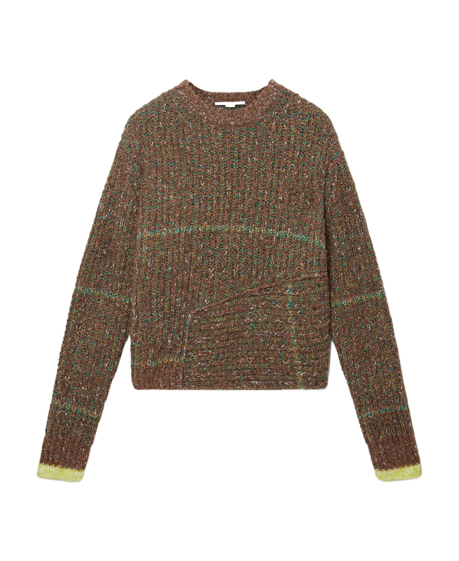Stella Mccartney Crewneck Long-sleeved Jumper In Green