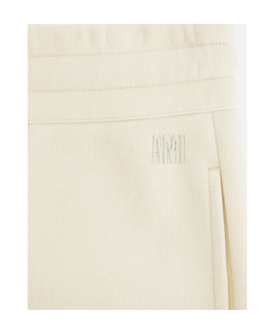 Ami Alexandre Mattiussi Pintuck Drawstring Shorts In White
