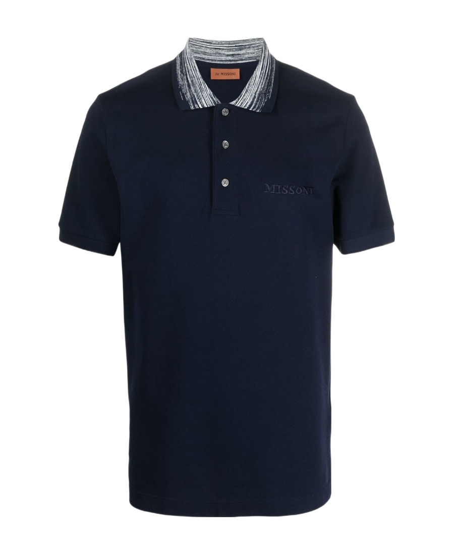 Missoni Logo Short-sleeved Polo Shirt In Black