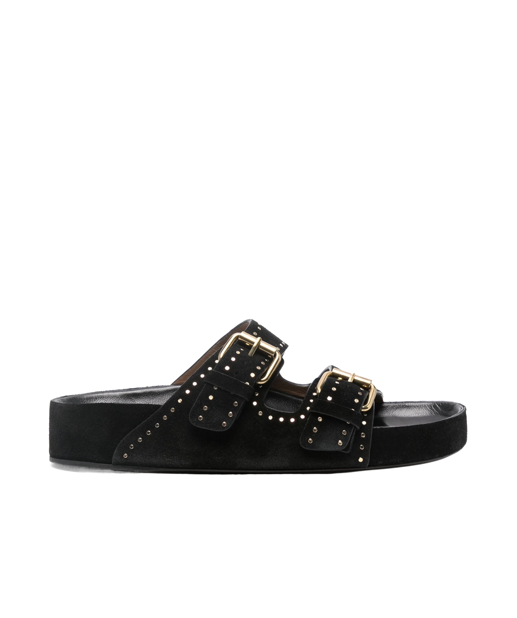 Isabel Marant Lennya Suede Platform Sandal In Black