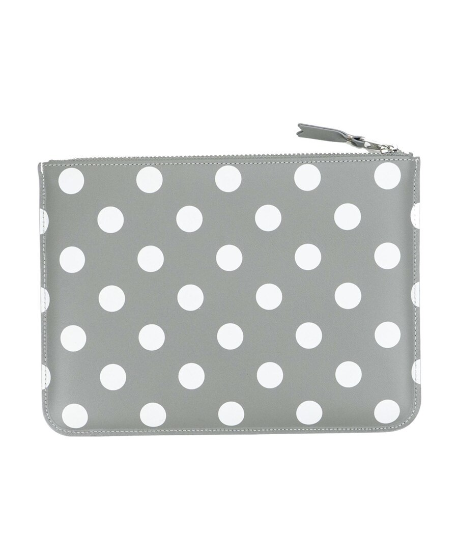 Comme Des Garçons Polka-dot Pouch In Gray