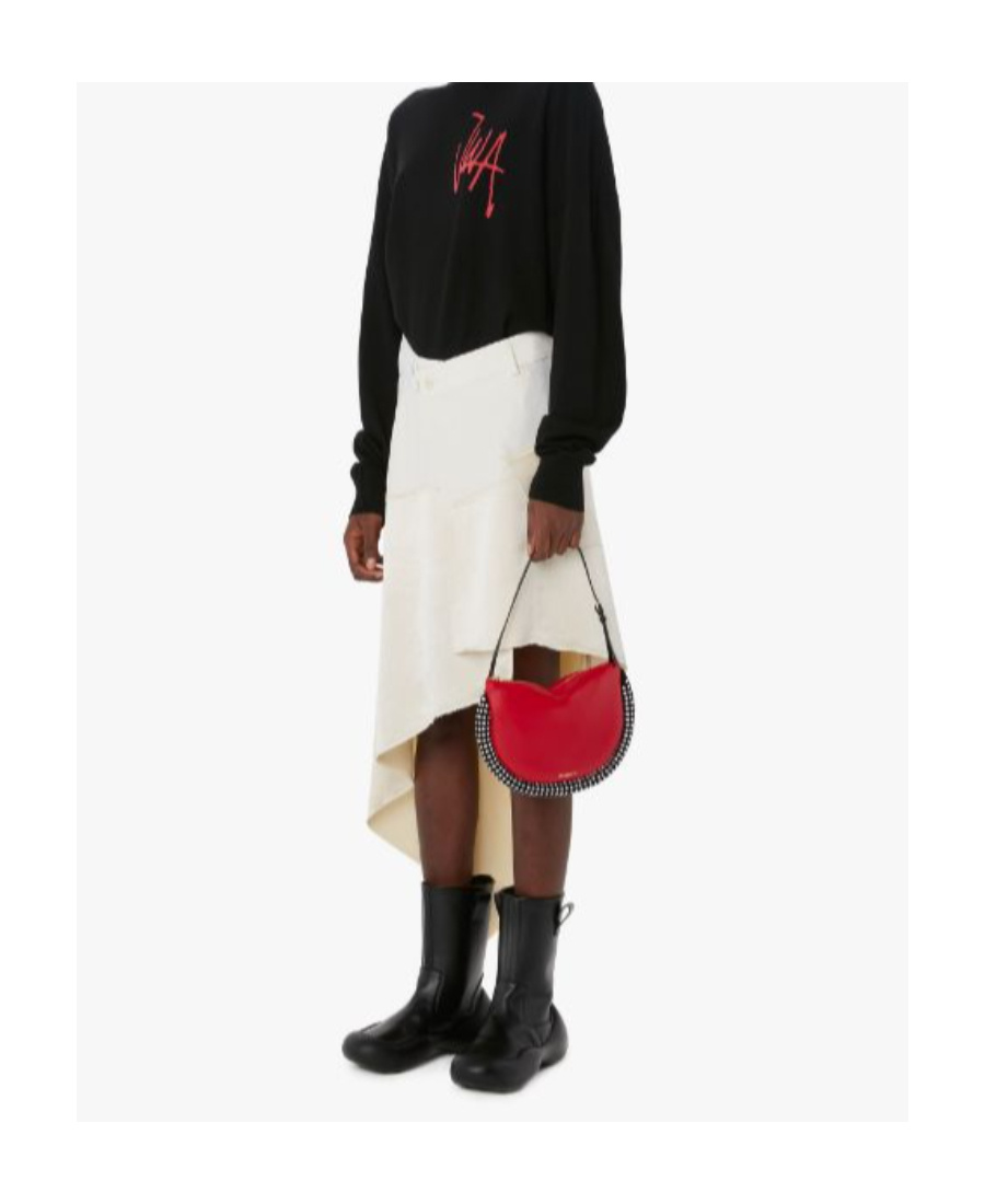 Jw Anderson Asymmetric Midi Skirt In Nude