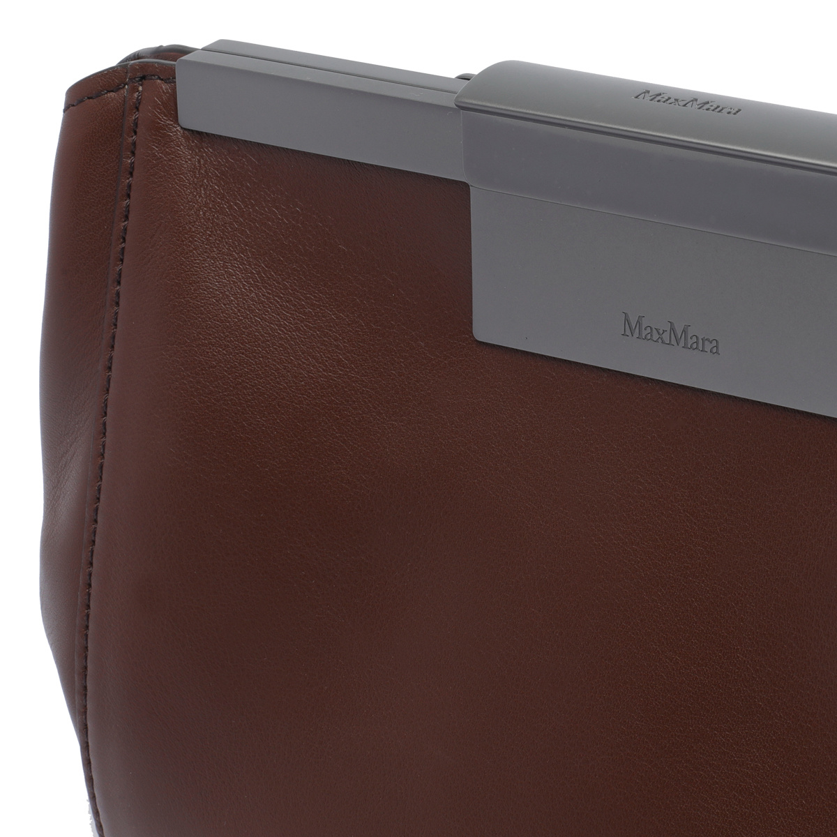 Max Mara Natural Leather Belt Bag In Brown