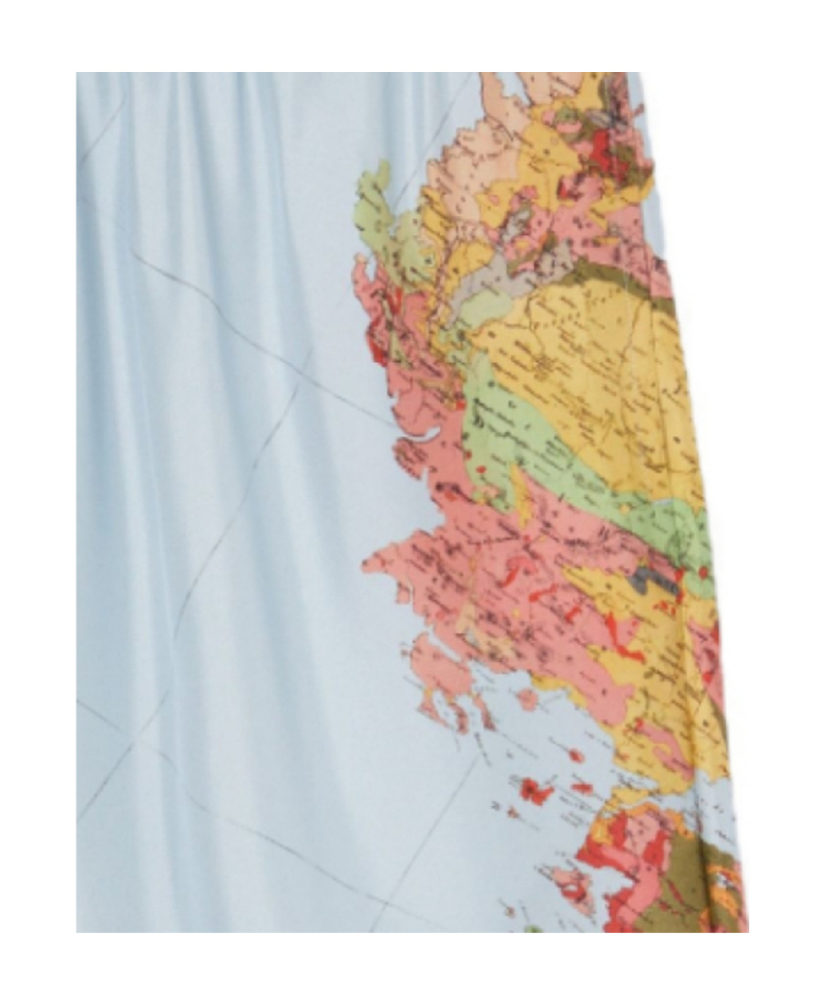 Burberry Map-print Silk Shorts In White