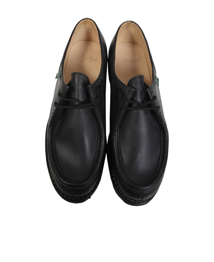 Paraboot Michael Smooth Leather Derbies Shoes In Black