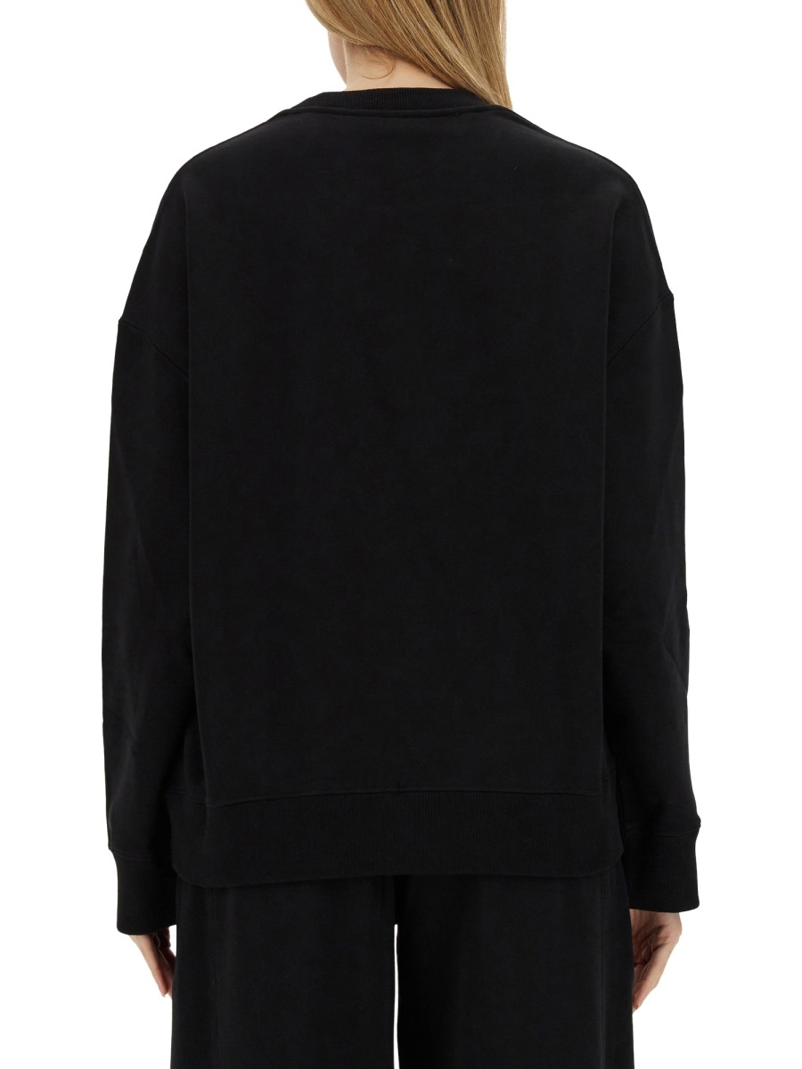 Stella Mccartney Logo-print Cotton Sweatshirt In Black