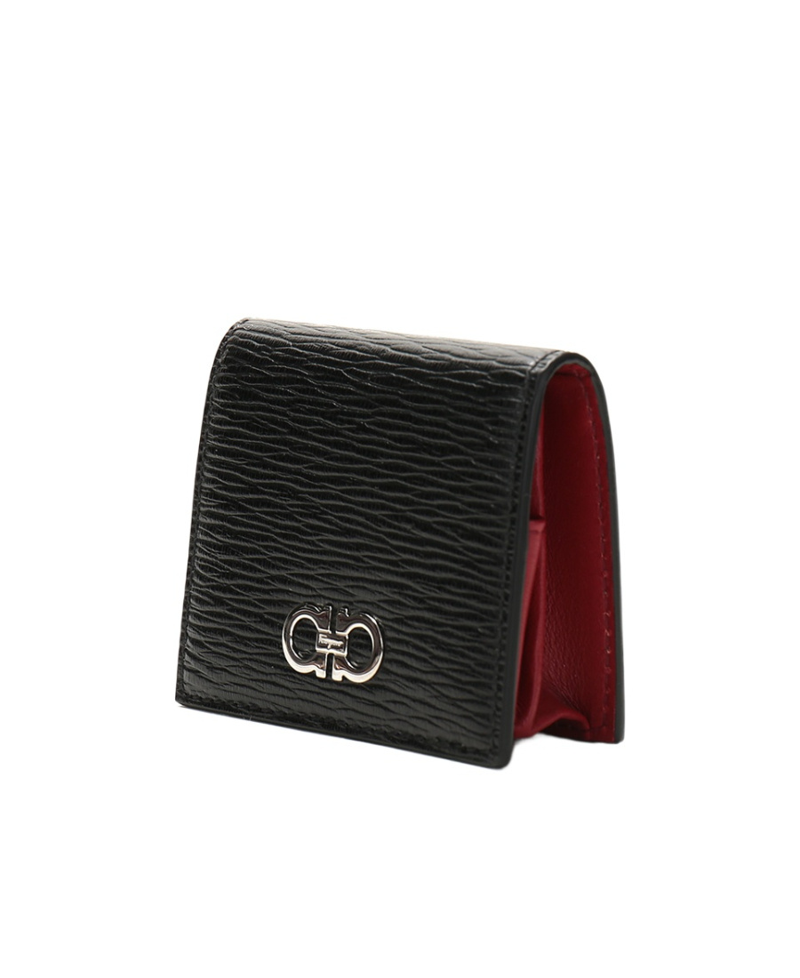Ferragamo Logo Change Wallet In Black