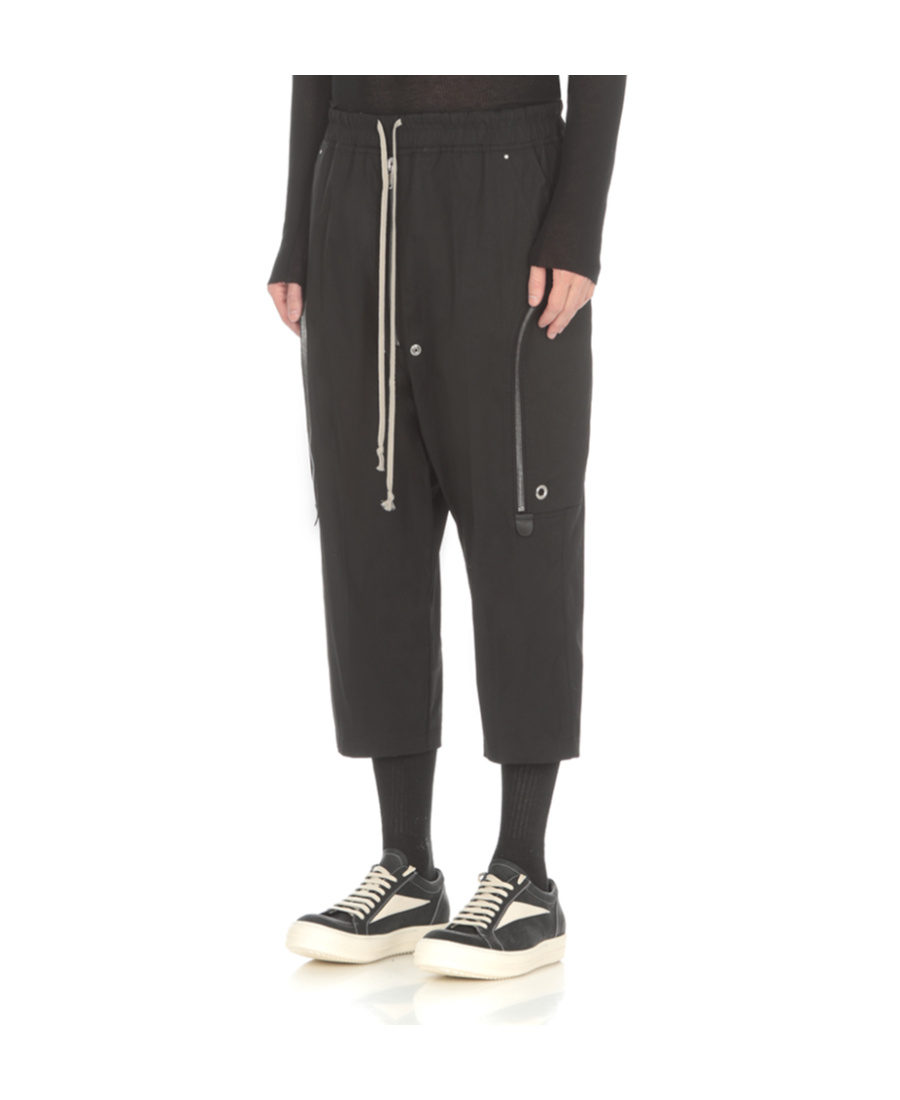 Rick Owens Zip-pocket Drawstring Trousers In Black