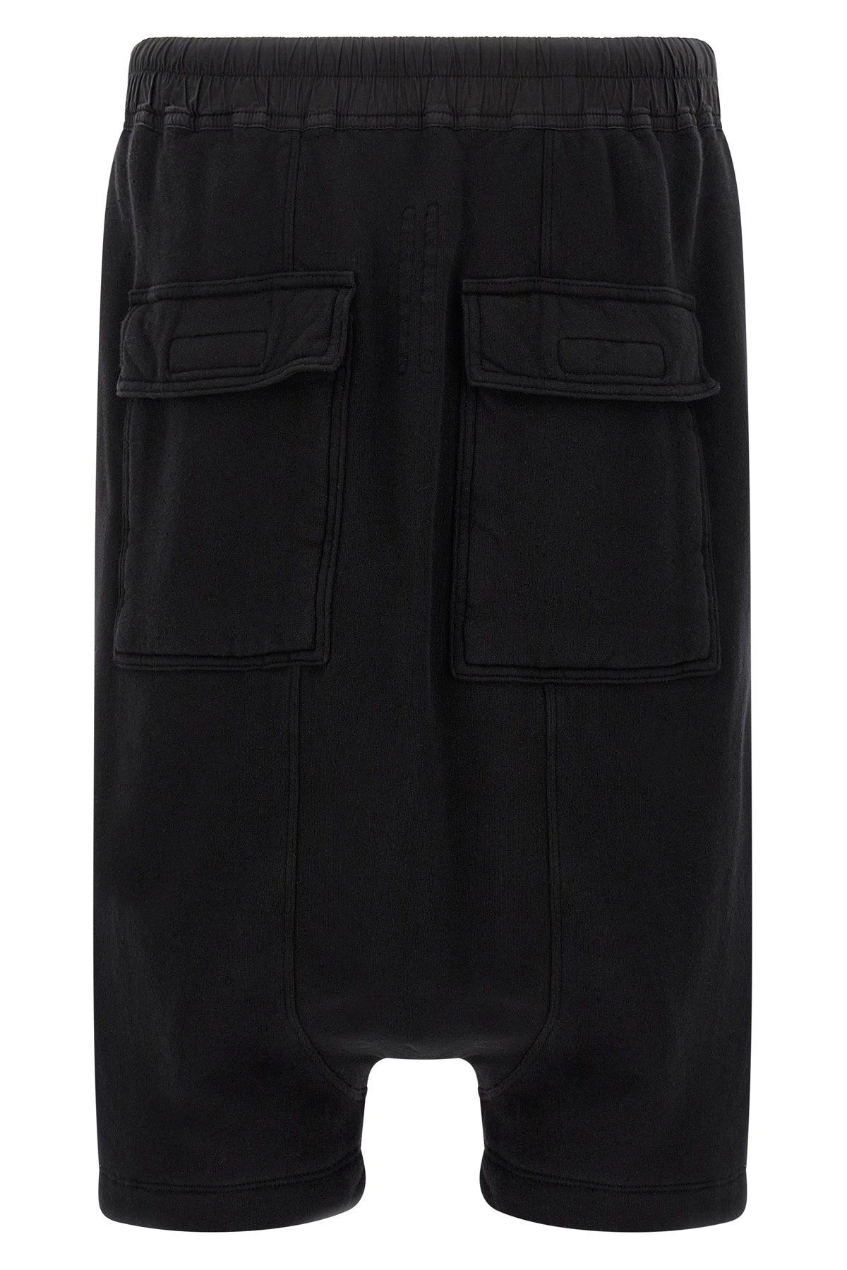 Rick Owens Drkshdw Cargo Pocket Bermuda Shorts Drawstring In Black