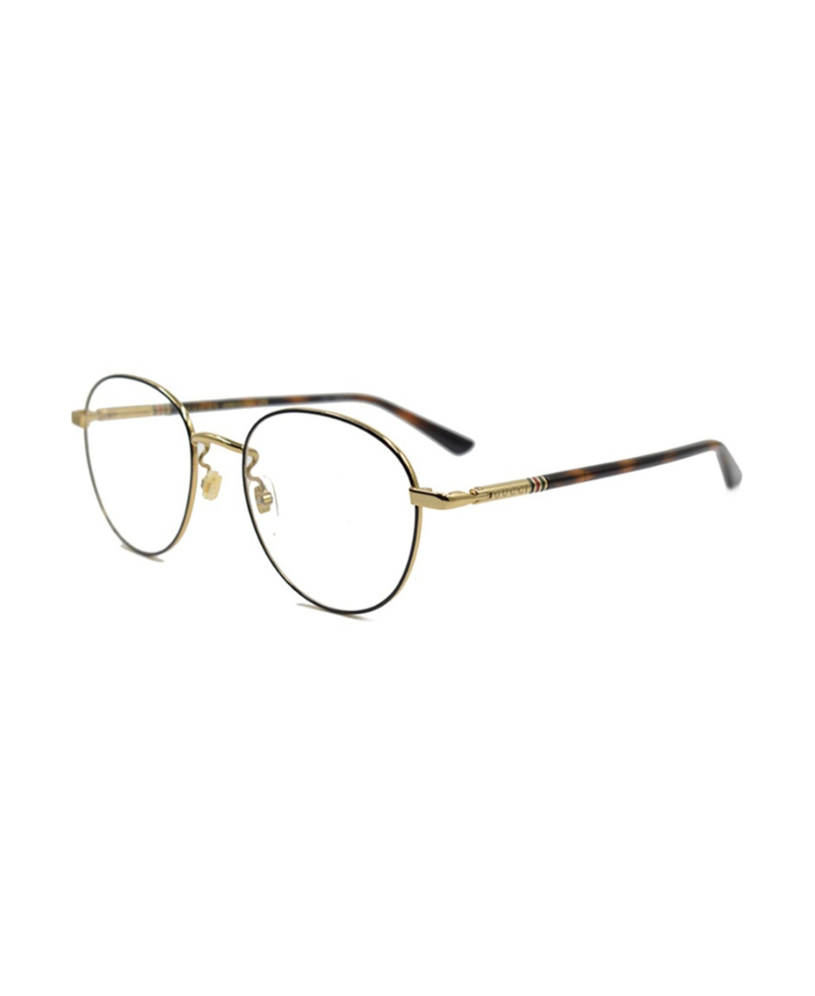Gucci Web Detail Round Frame Glasses In White