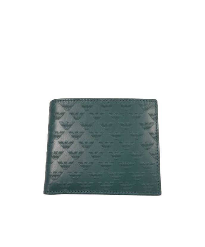 Emporio Armani Folding Wallet In Green