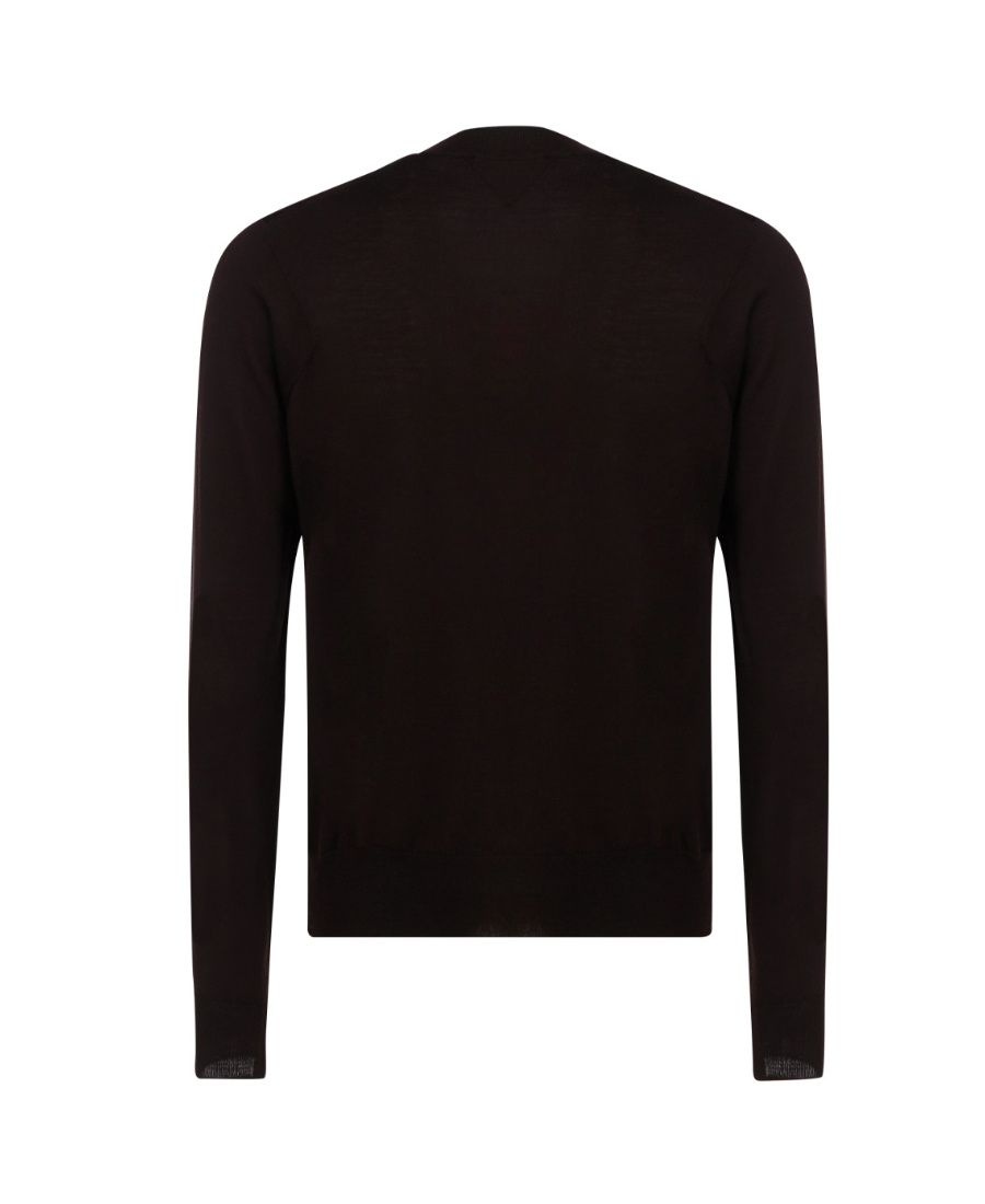 Bottega Veneta Crew Neck Wool Jumper In Brown
