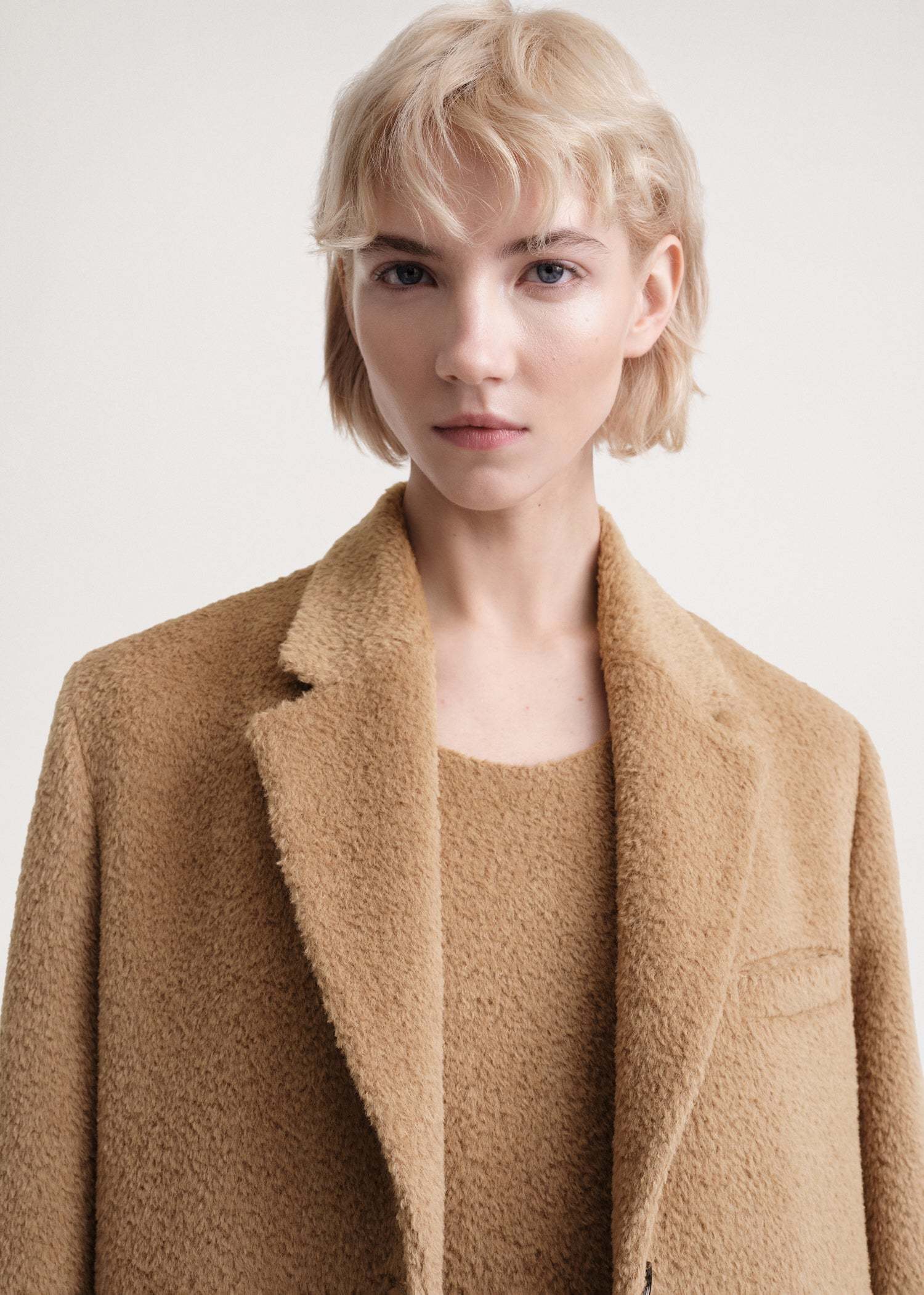 Totême Single-breasted Coat In Nude