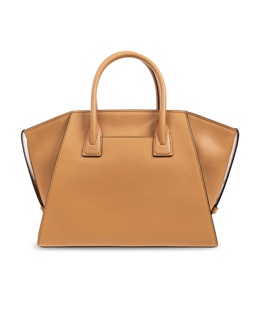 Michael Michael Kors Large Avril Logo-lettering Leather Tote Bag In Brown