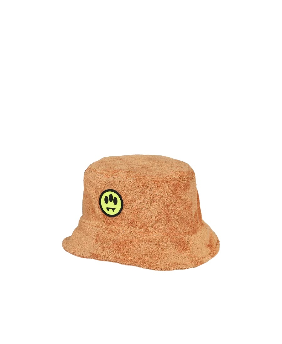 Barrow Logo-patch Brushed Bucket Hat In Nude