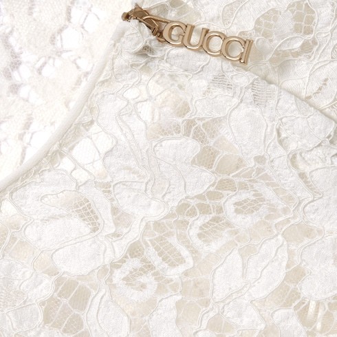 Gucci Floral Lace Top In White